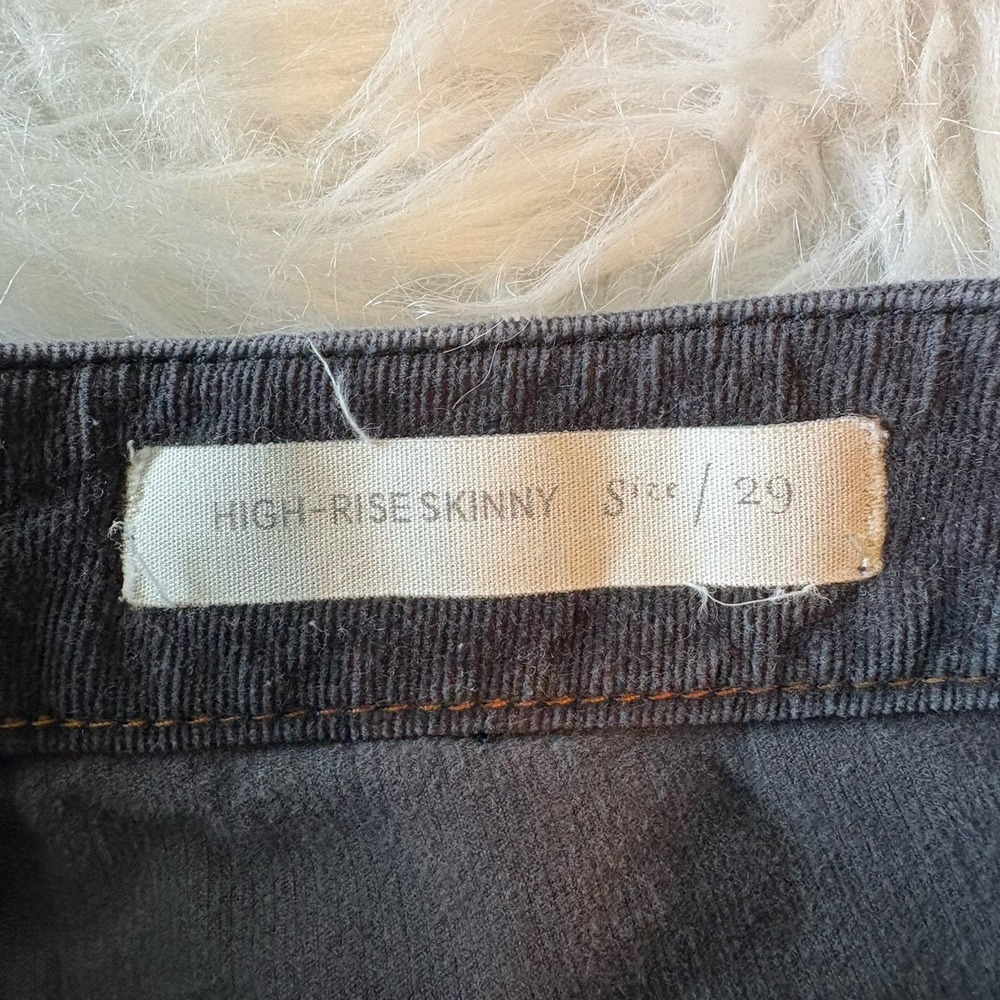 Pilcro And The Letterpress High Rise Skinny Corduroy Pants Womens 28x24 Gray - Picture 5 of 11